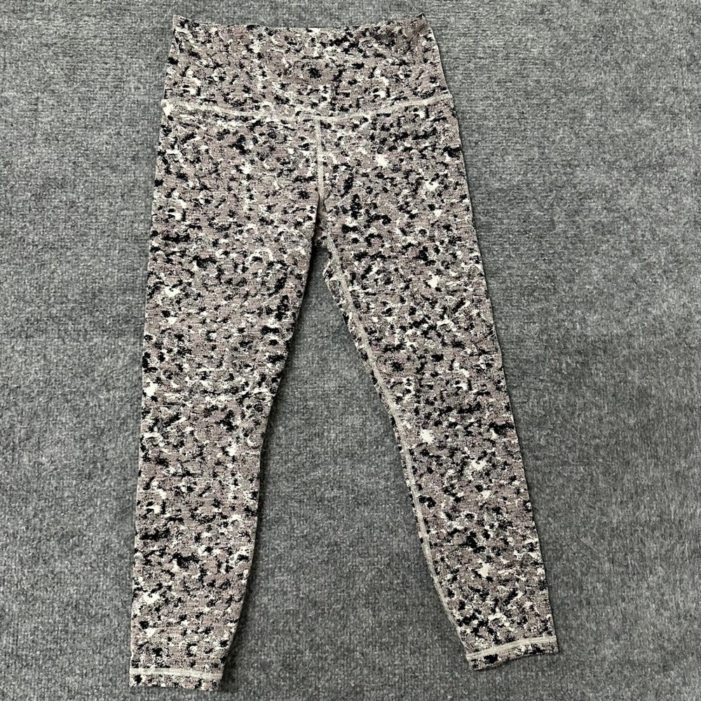Athleta Leggings Womens Size S Gray Elation Textured 7/8 Tight High Rise Camo